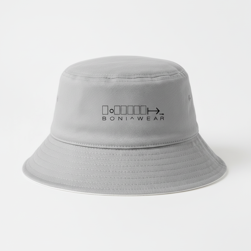 Grey bucket hat