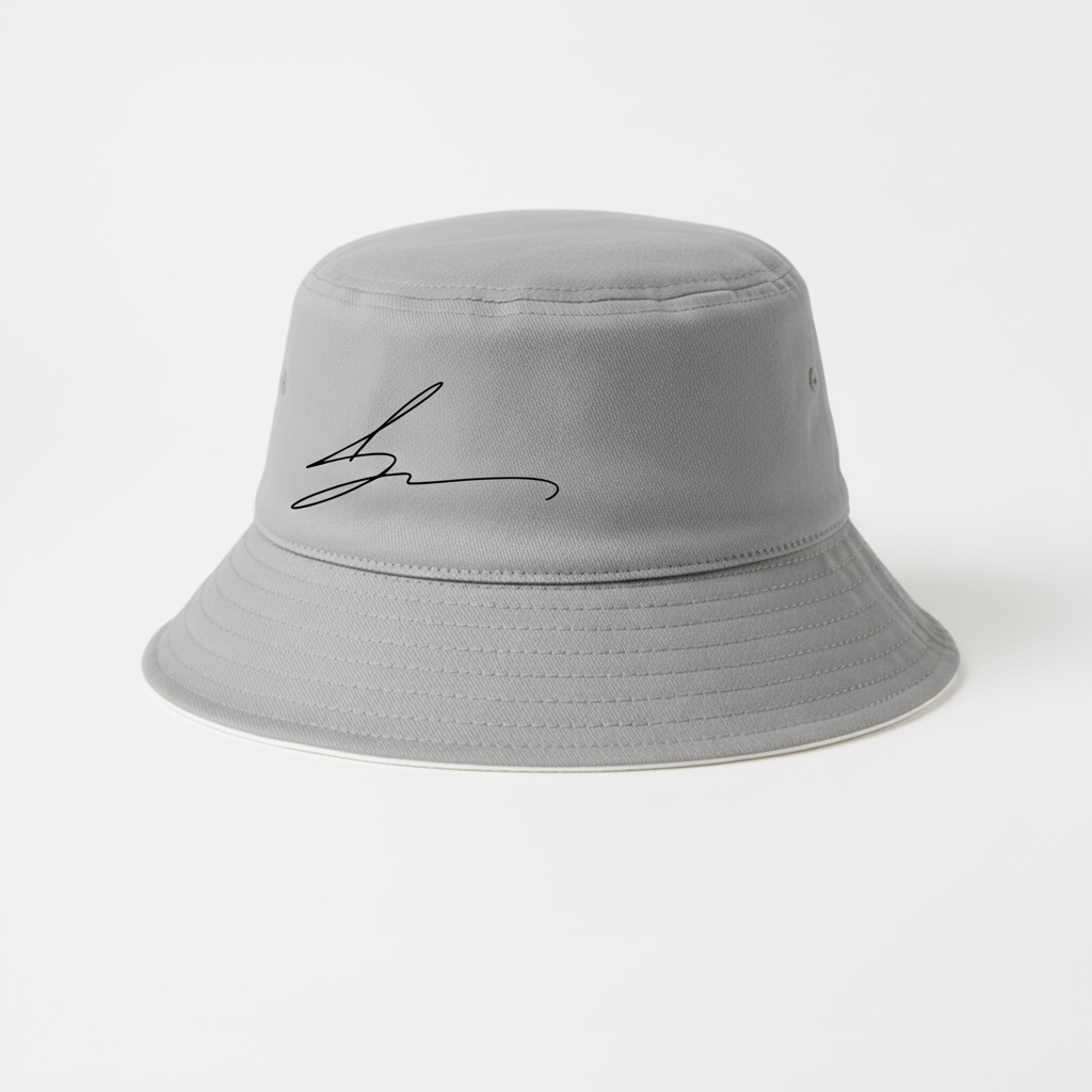 Grey bucket hat