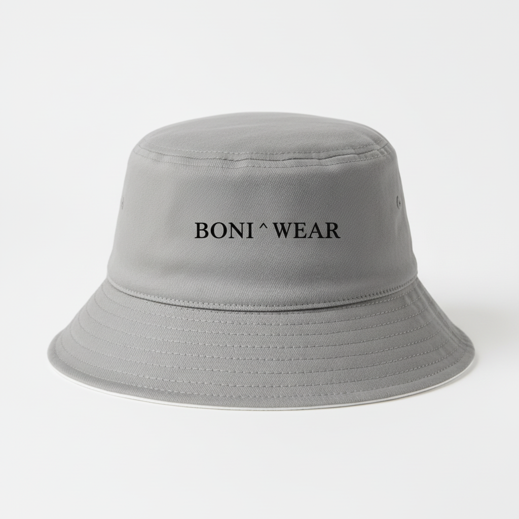 Grey bucket hat
