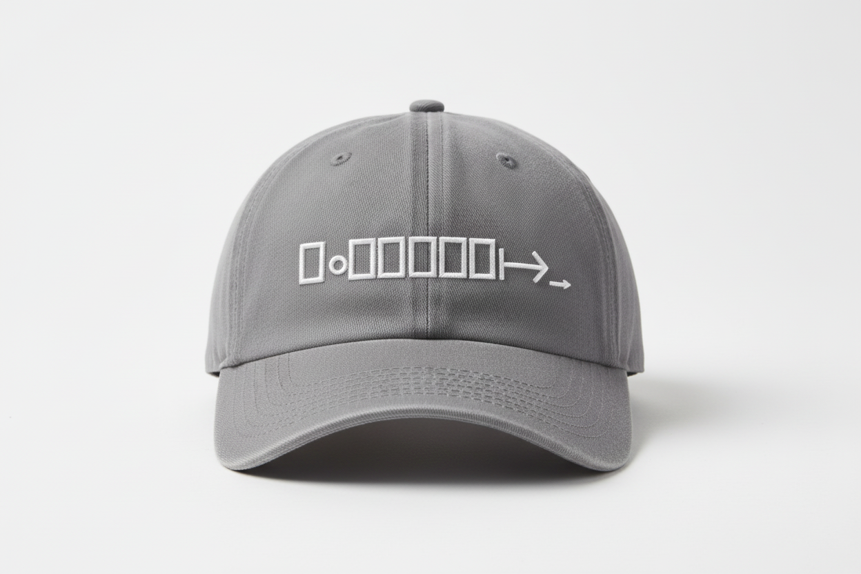 Grey Cap - White Logo