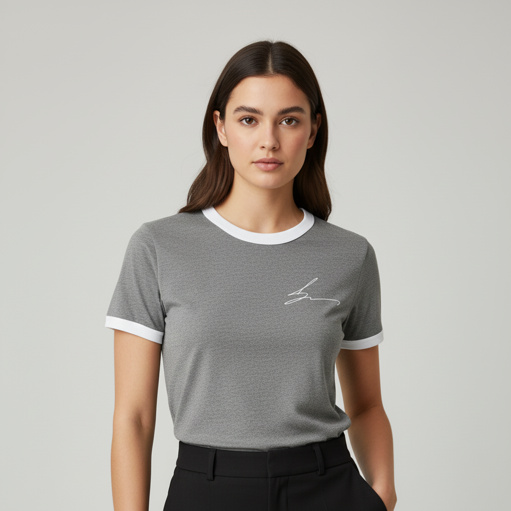 Grey Ringer T-Shirt