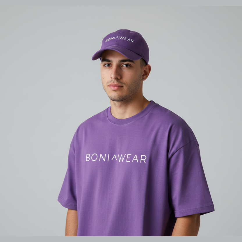 Medium purple bulky fit crew neck set