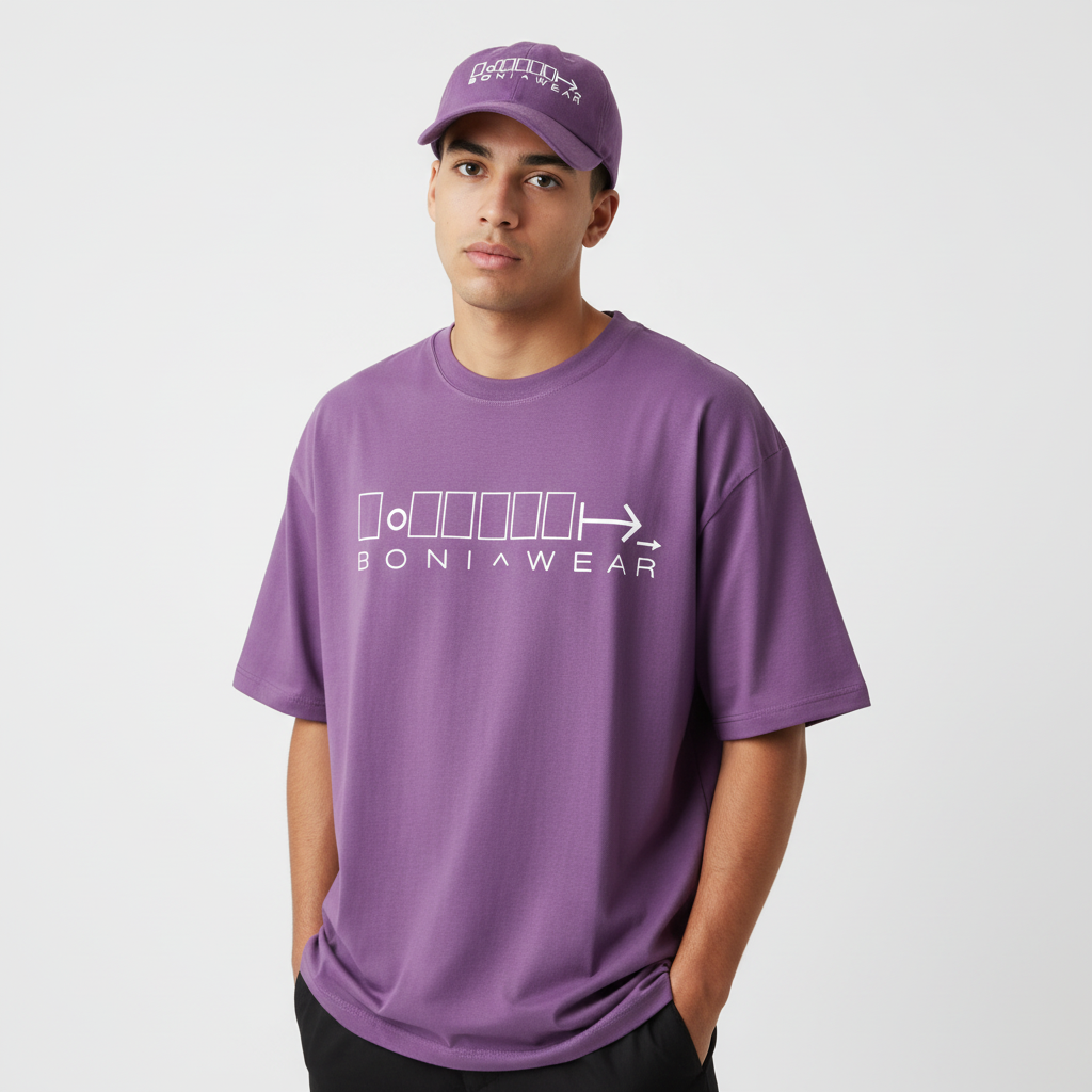 Medium purple bulky fit crew neck set