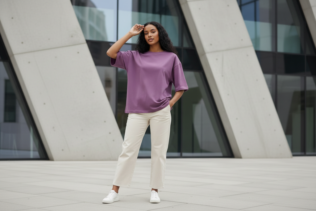 Medium purple oversized t-shirt