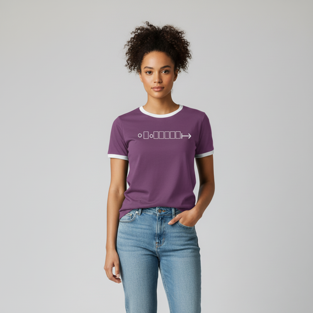 Medium Purple Ringer T-Shirt