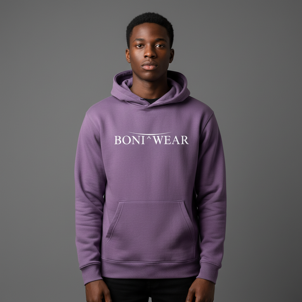 Medium Purple Serif Hoodie