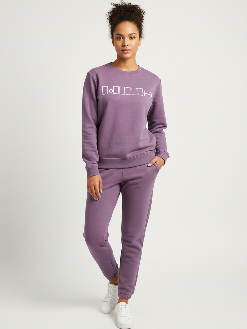 Medium purple sweatshirt with logo