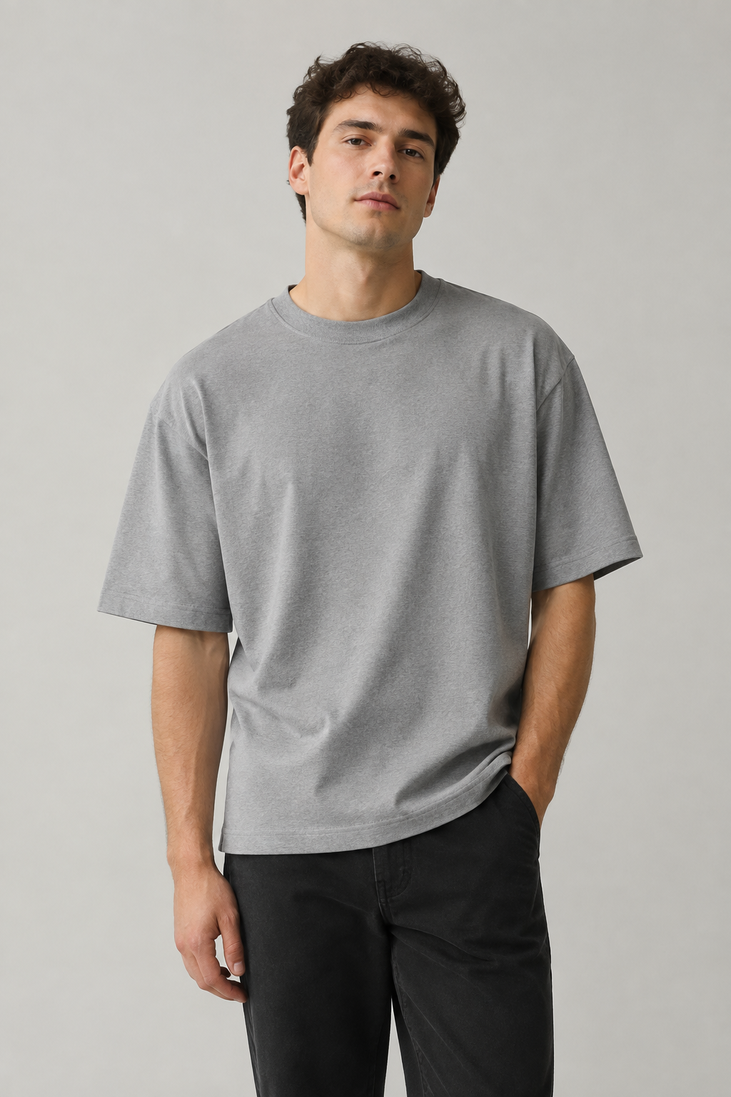 Men's Boxy Tee - Grey
