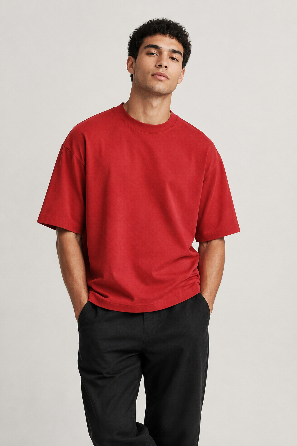 Men's Boxy Tee - Red