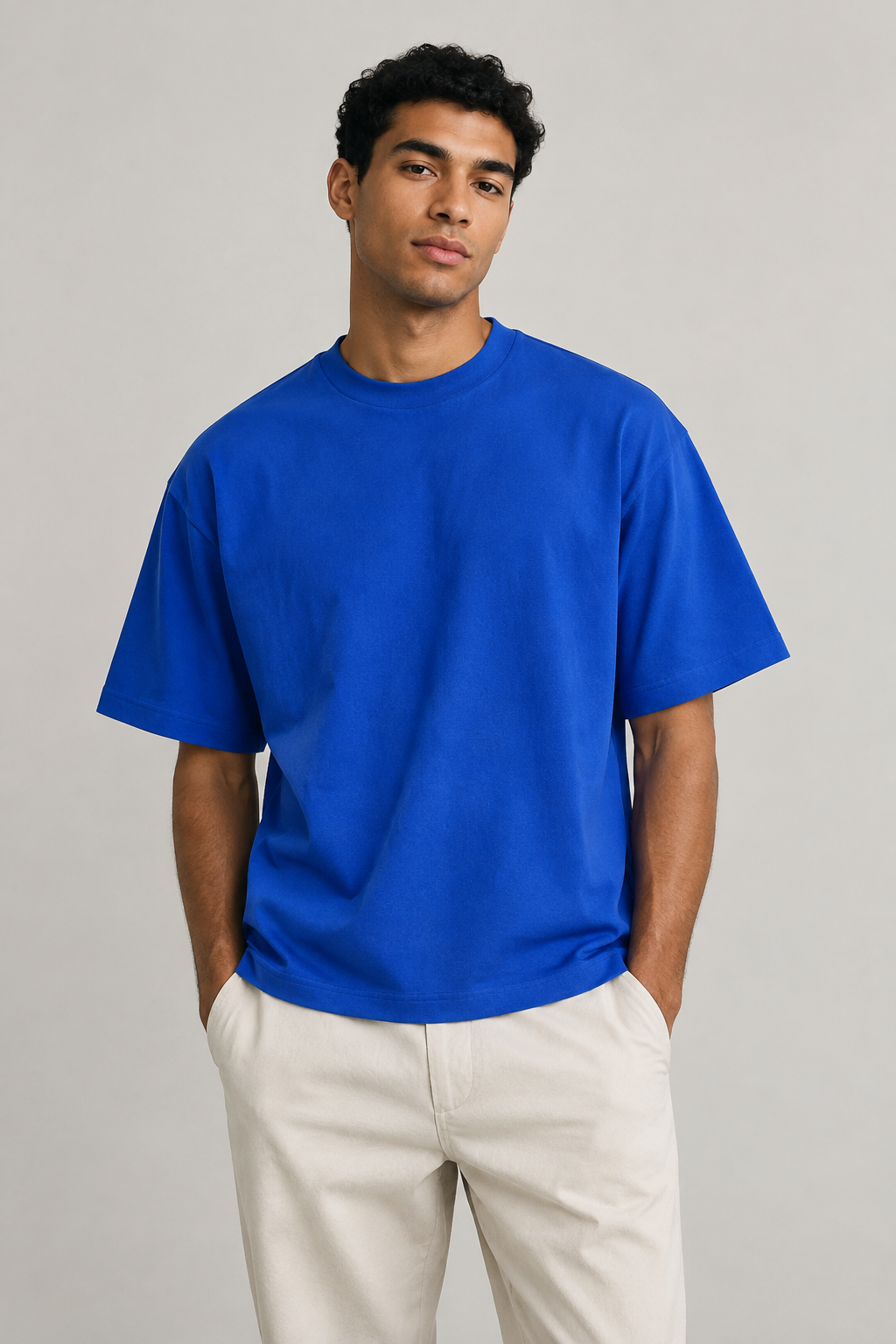 Men's Boxy Tee - Royal Blue