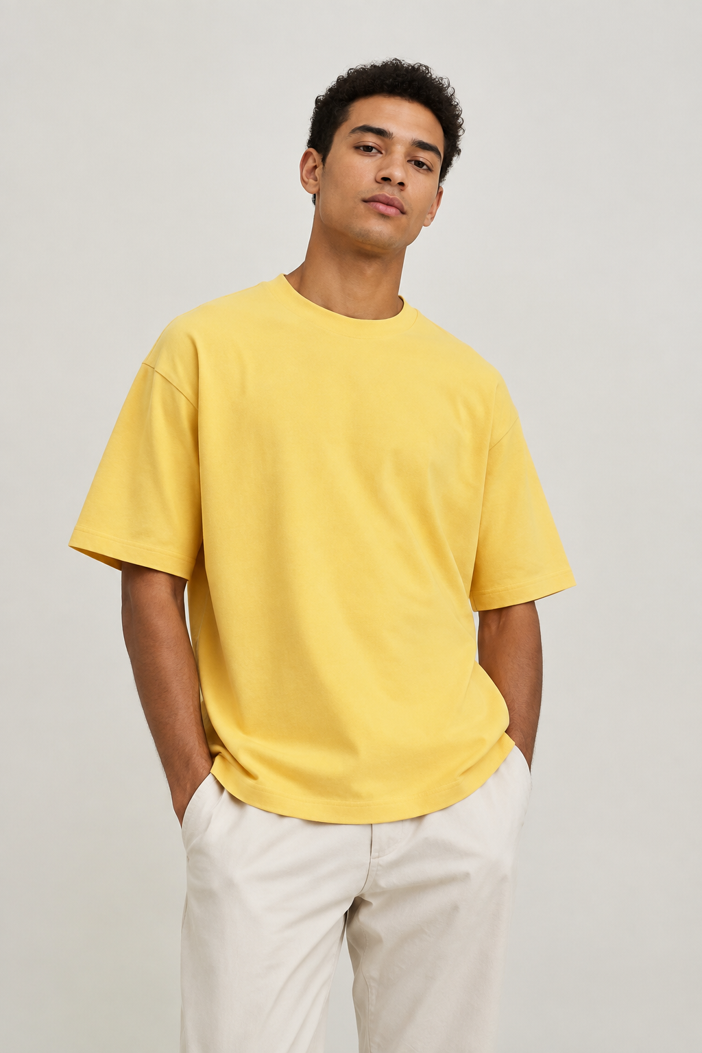 Men's Boxy Tee - Yellow