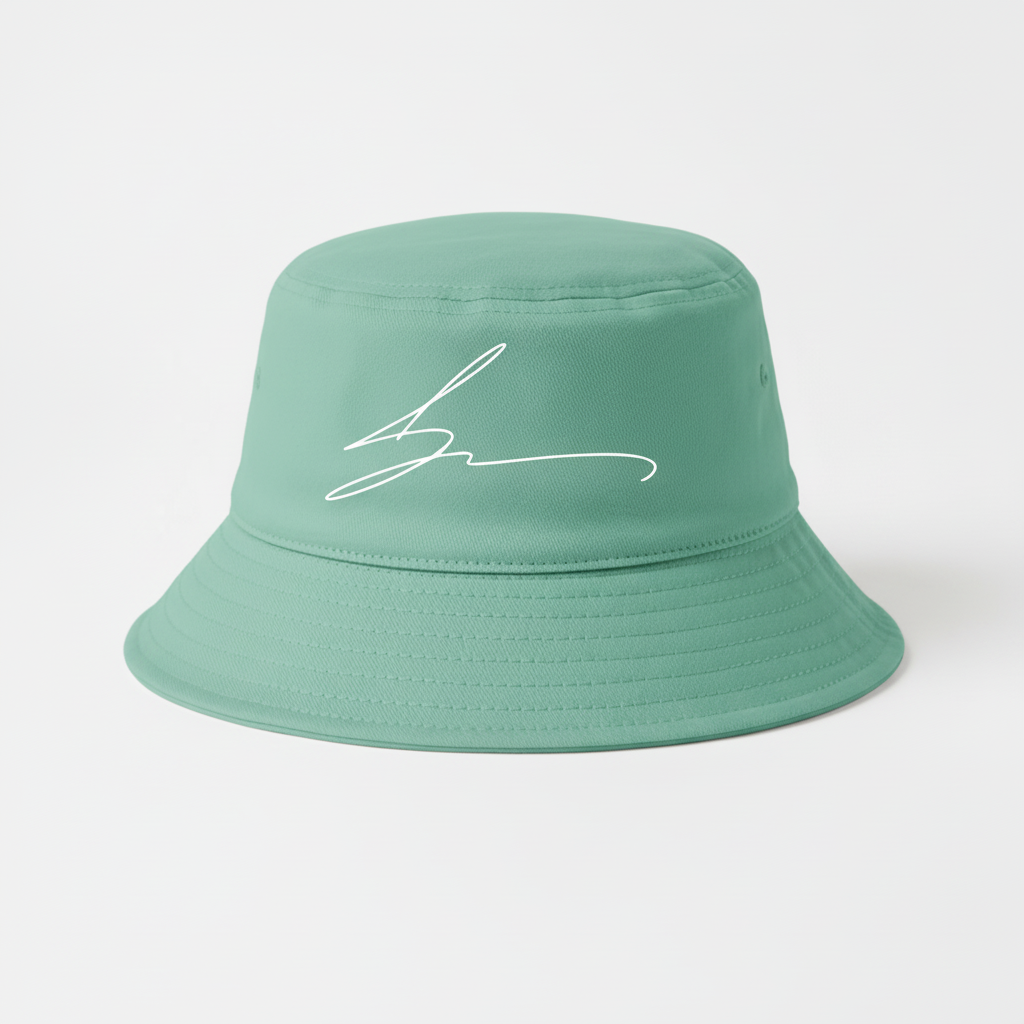Mint green bucket hat without trim