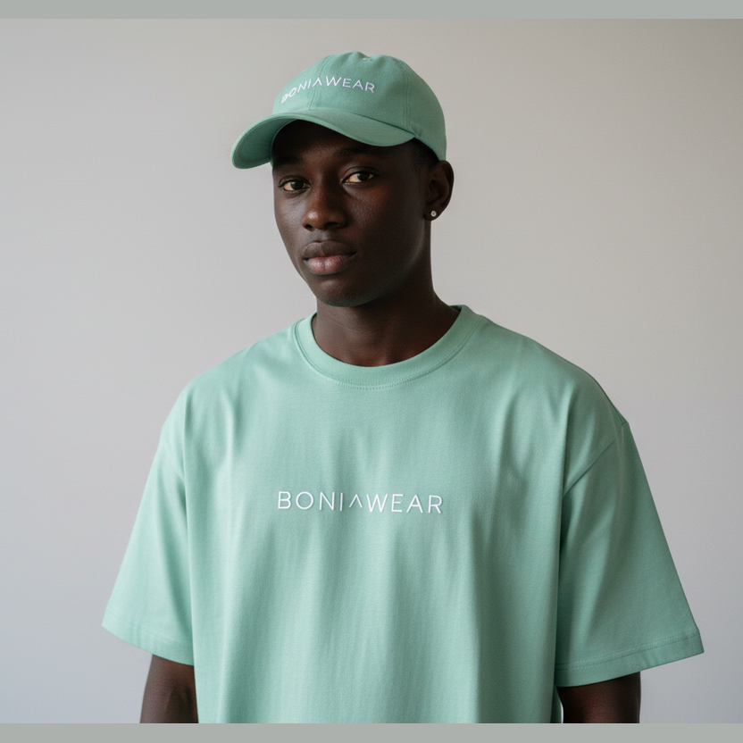 Mint green bulky fit crew neck set