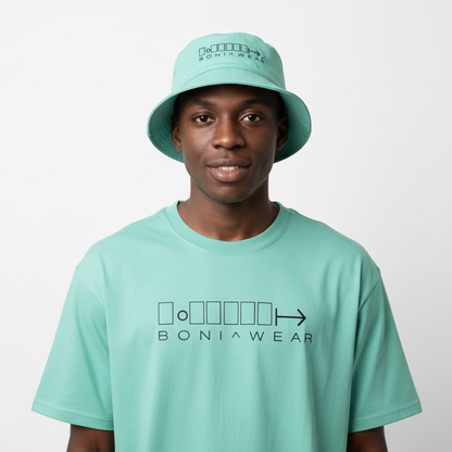 Mint green bulky fit set with bucket hat
