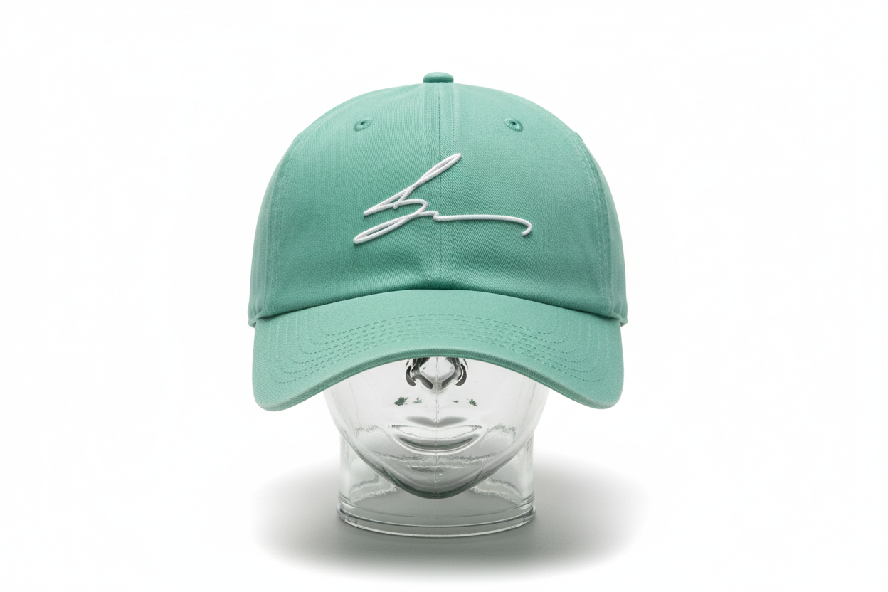 Mint Green Cap - White Logo