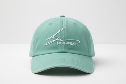 Mint Green Cap - White Logo