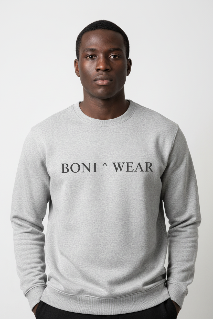 Model with Boniwear logo on chest