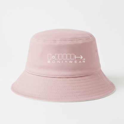 Pink bucket hat