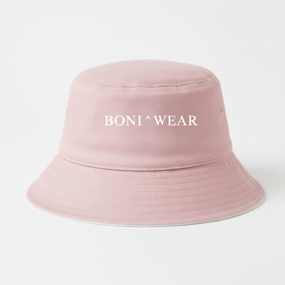 Pink bucket hat