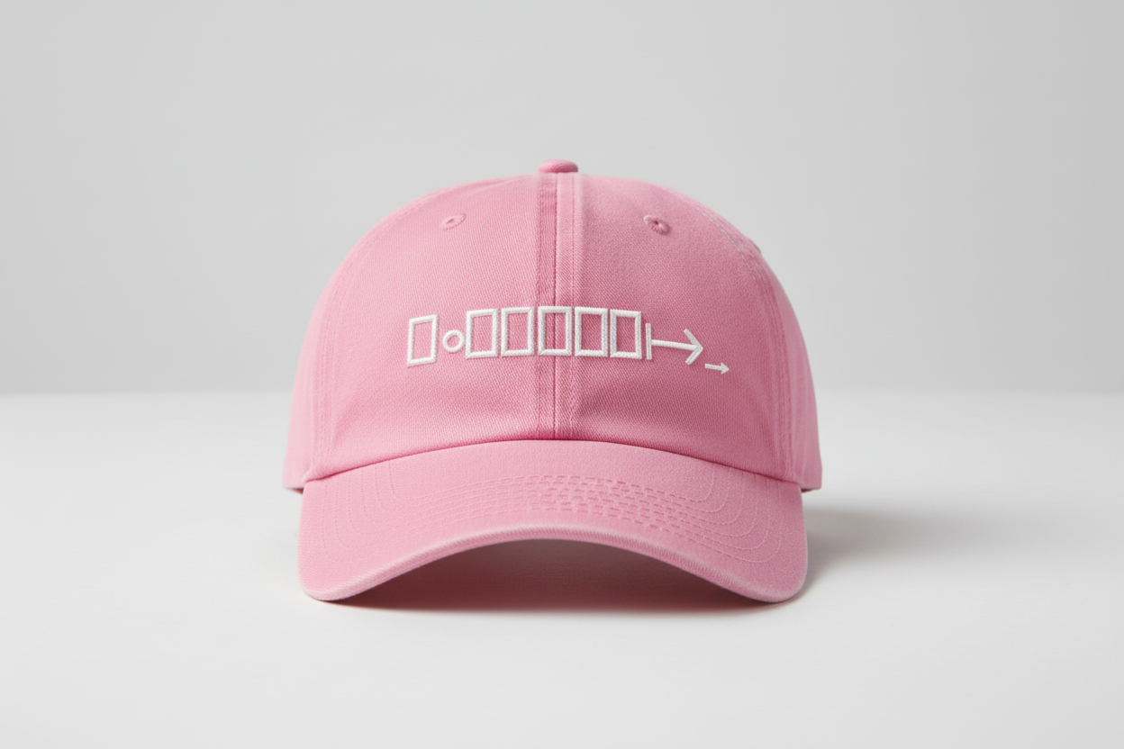 Pink Cap - White Logo