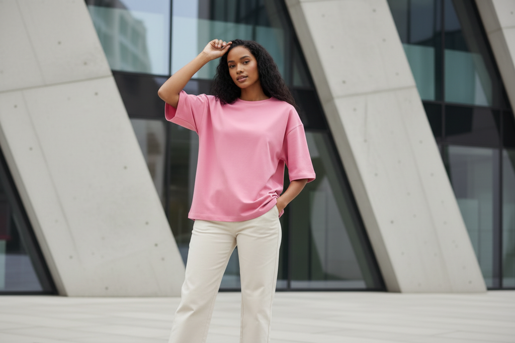 Pink oversized t-shirt