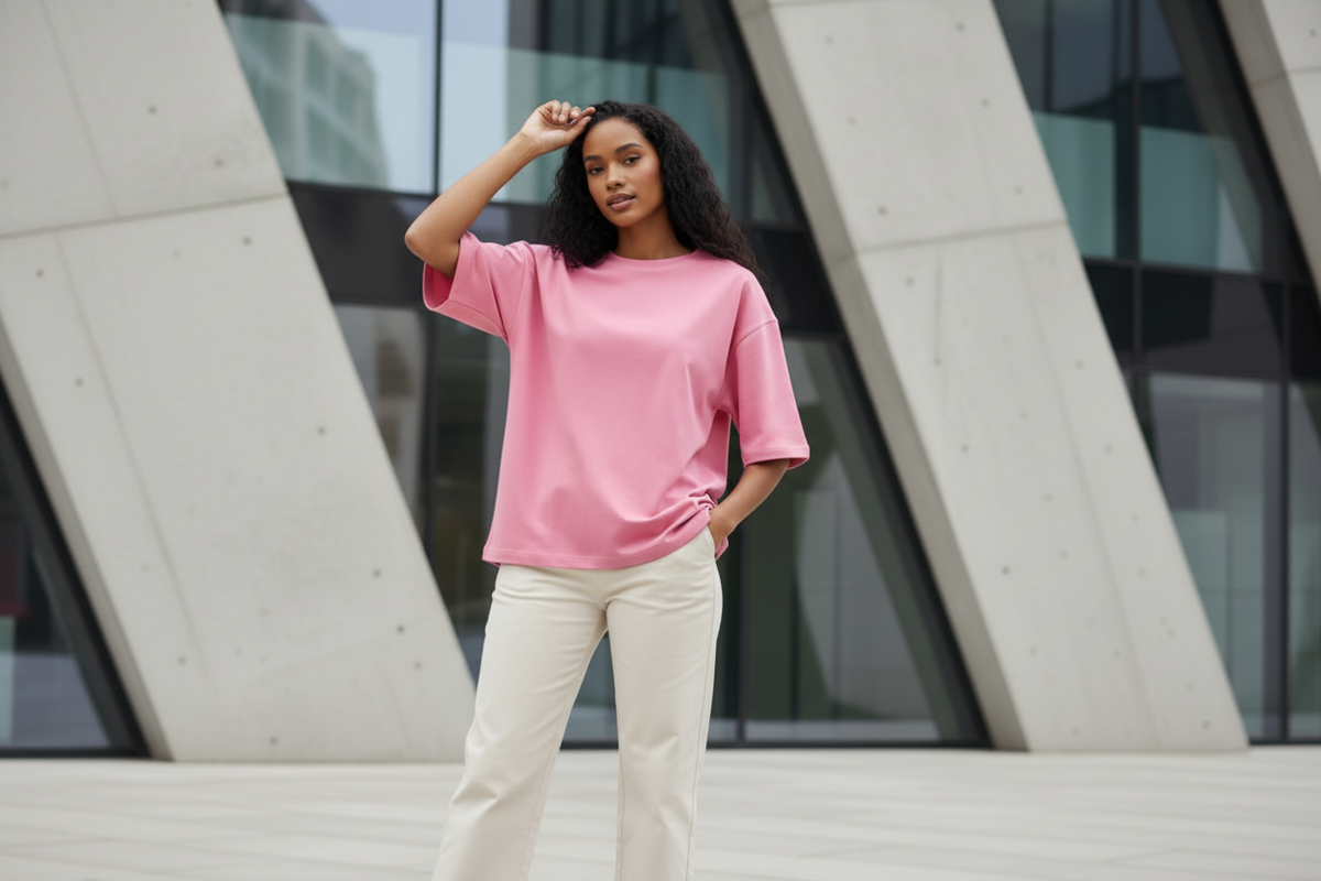 Pink oversized t-shirt