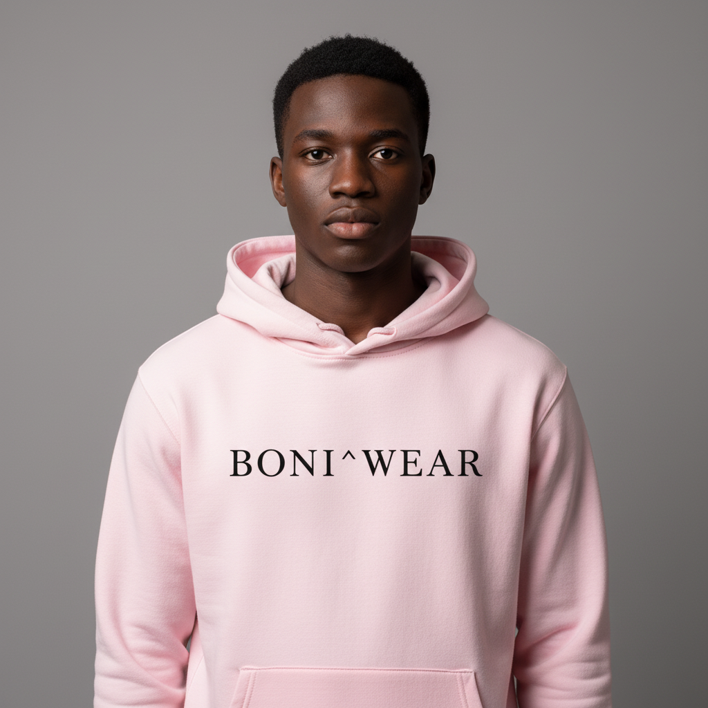 Pink Serif Hoodie