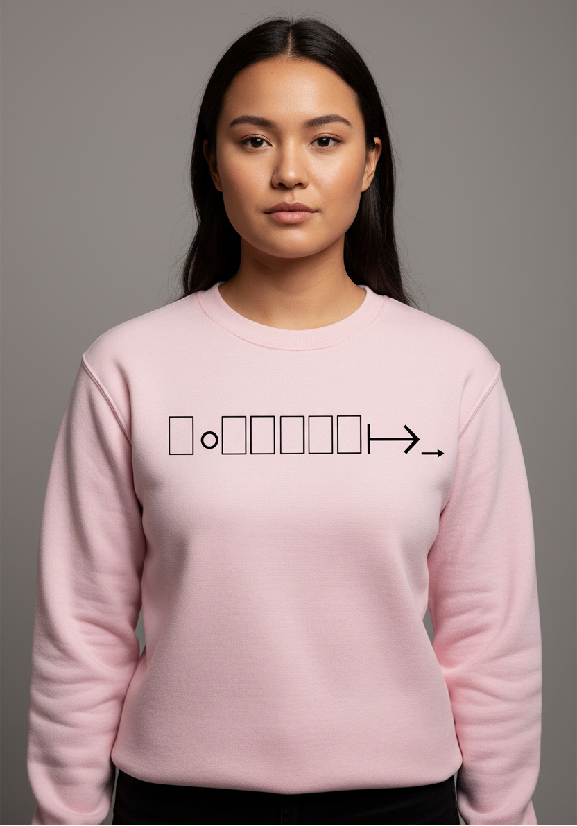Pink sweatshirt with logo