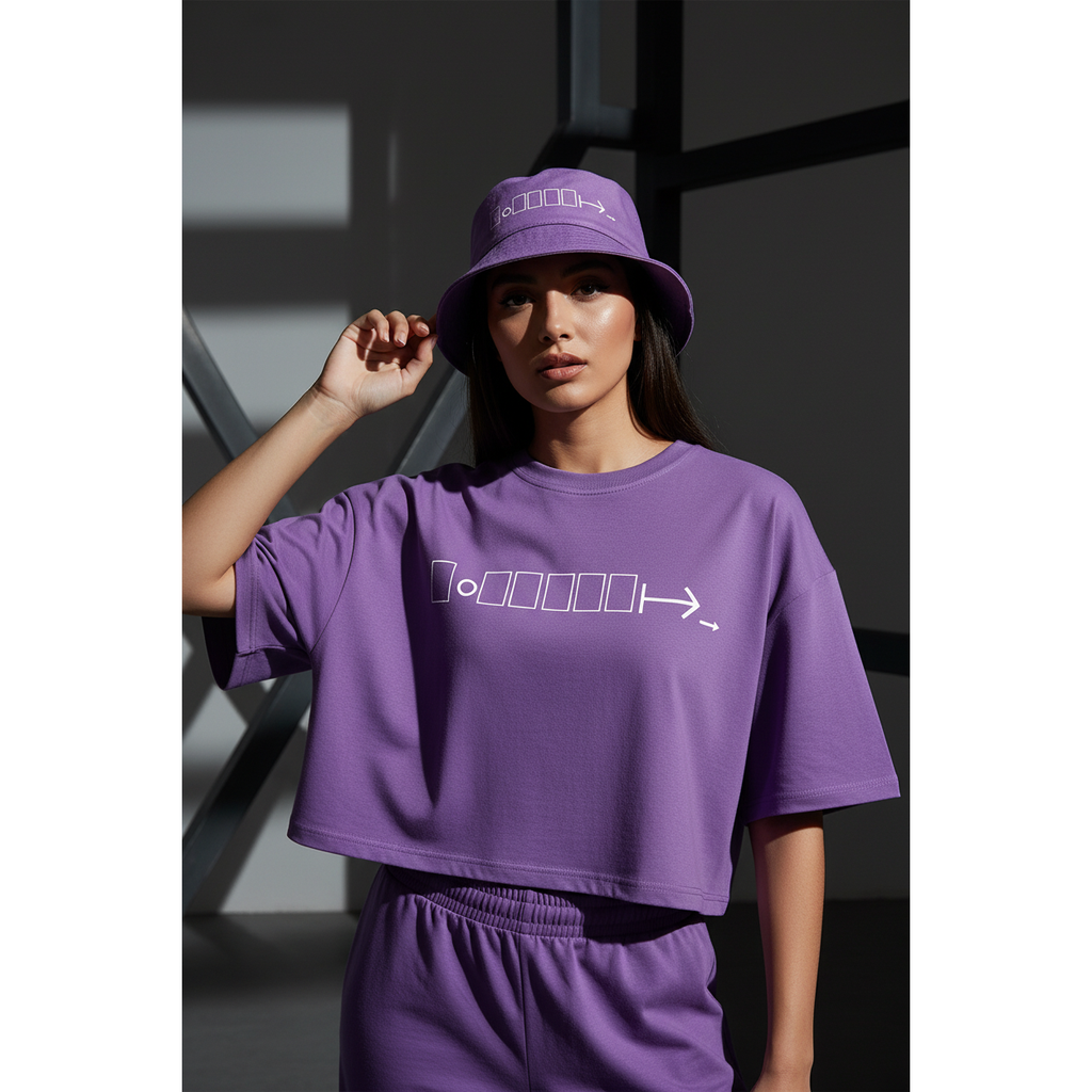 Women's Ensemble - Cropped Tee & Bucket Hat