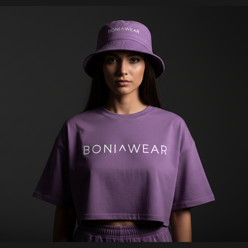 Women's Ensemble - Cropped Tee & Bucket Hat