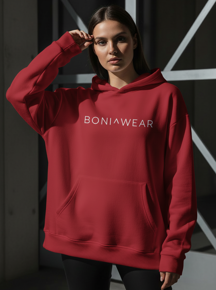 Red Boniwear hoodie