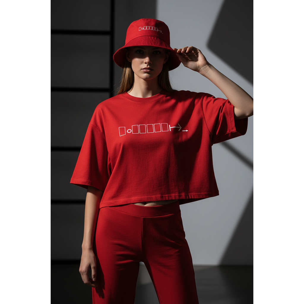Women's Ensemble - Cropped Tee & Bucket Hat