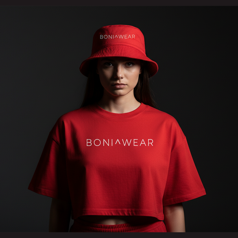 Women's Ensemble - Cropped Tee & Bucket Hat