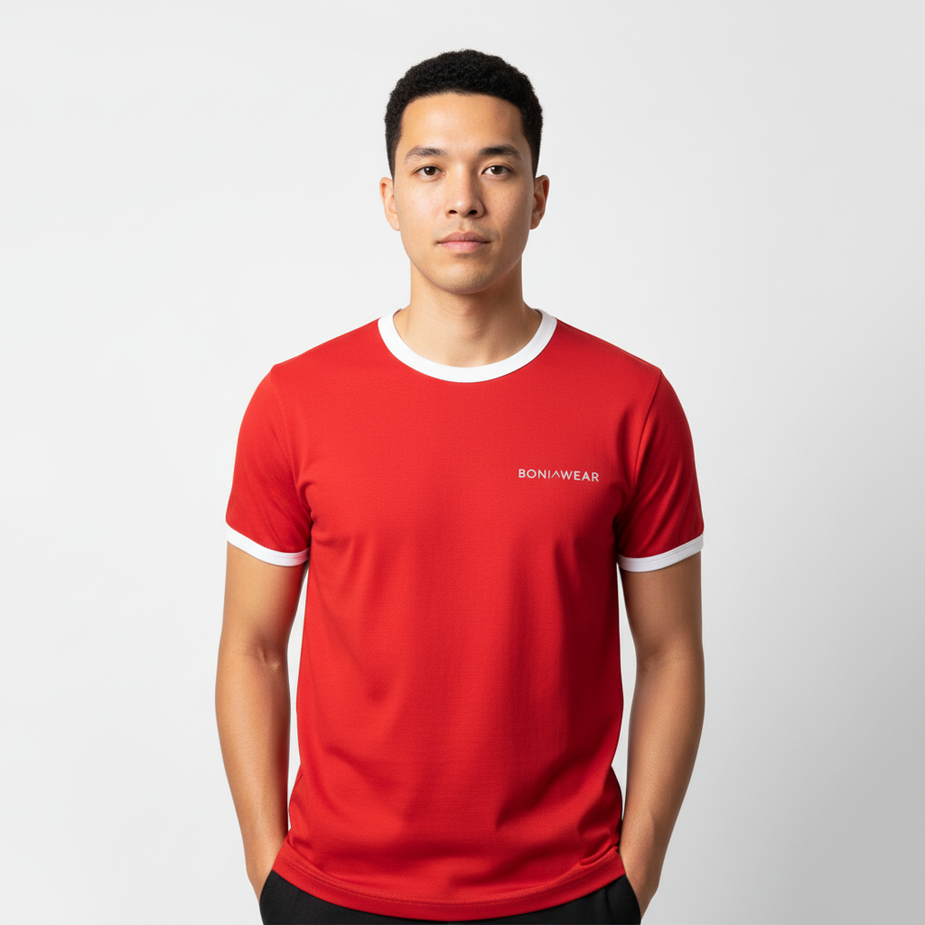 Red Ringer Tee