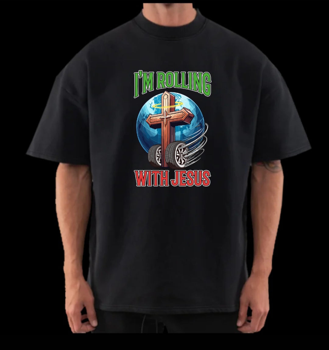 Rolling With Jesus Boxy Tee