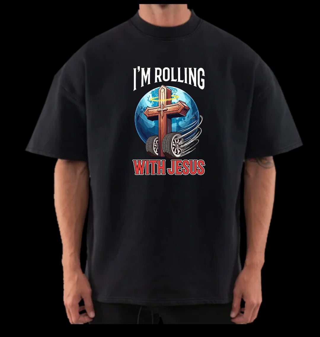 Rolling With Jesus Boxy Tee