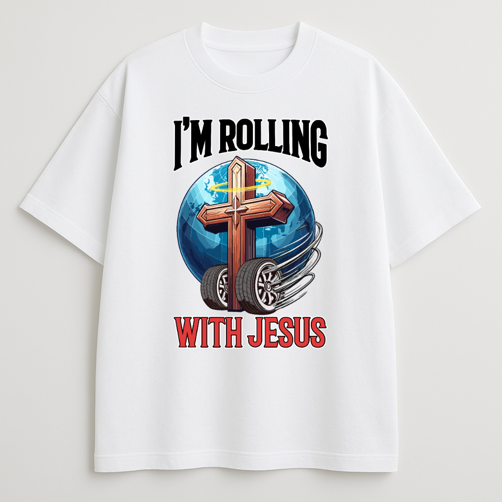 Rolling with Jesus Oversized T-Shirt