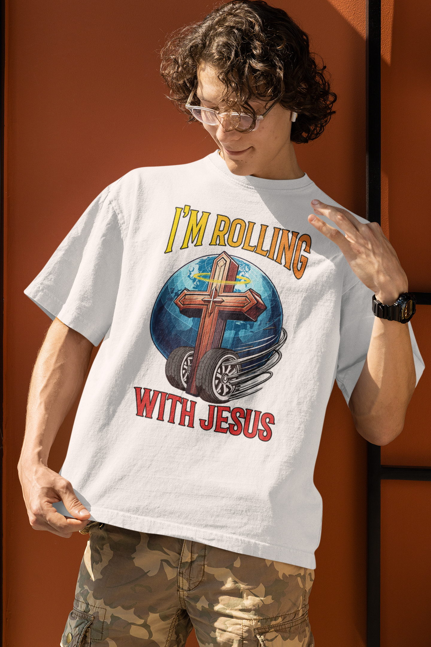 Rolling With Jesus Boxy Tee