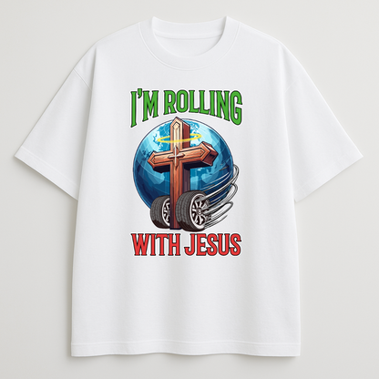 Rolling with Jesus Oversized T-Shirt