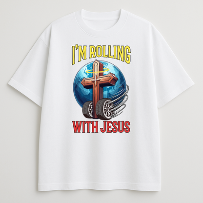 Rolling with Jesus Oversized T-Shirt