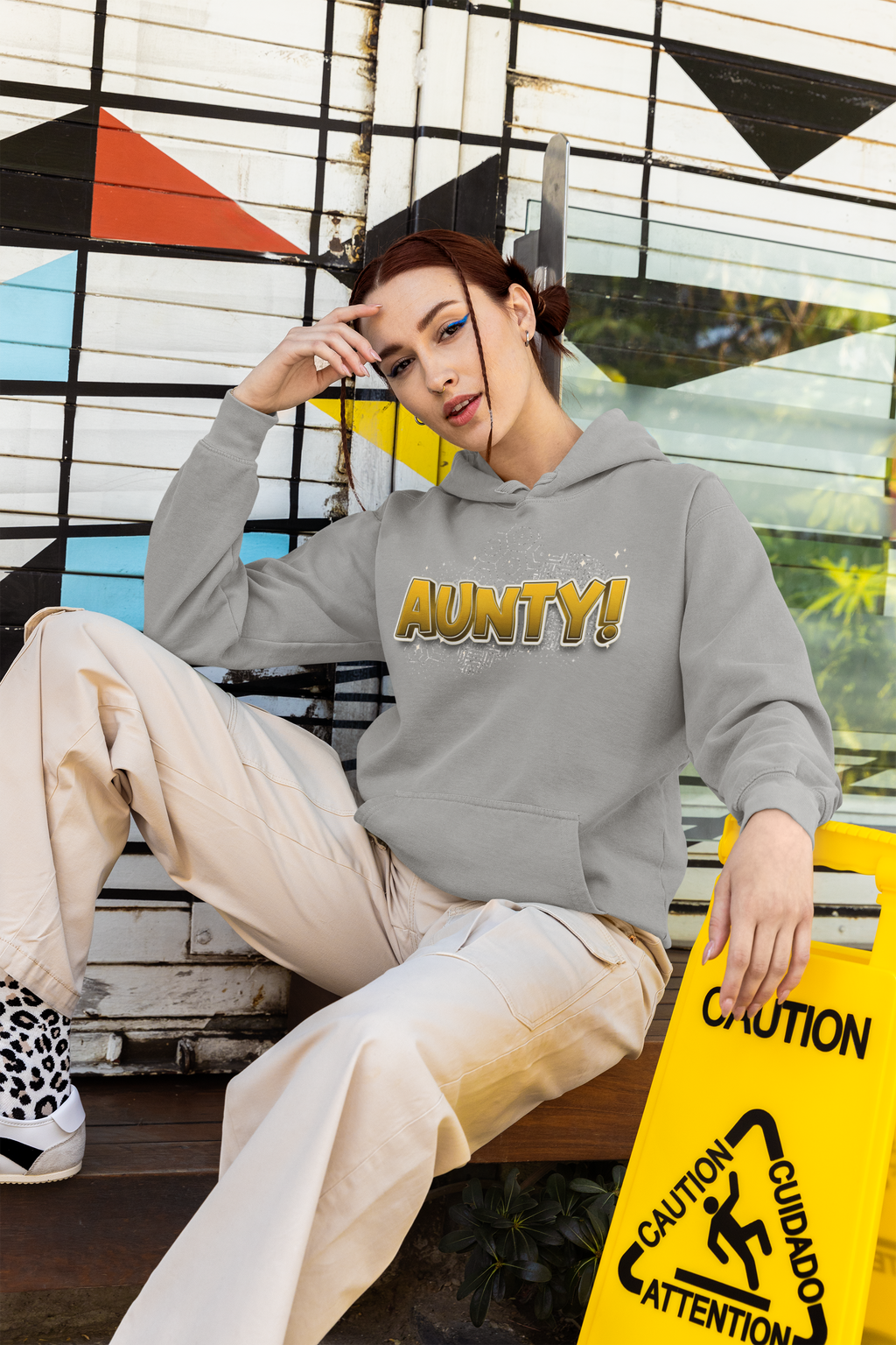 Aunty Hoodie-WHT