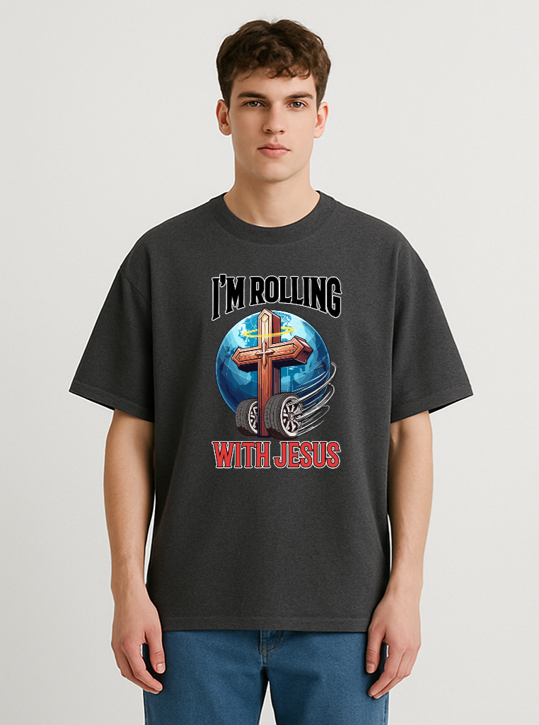 Rolling With Jesus Boxy Tee
