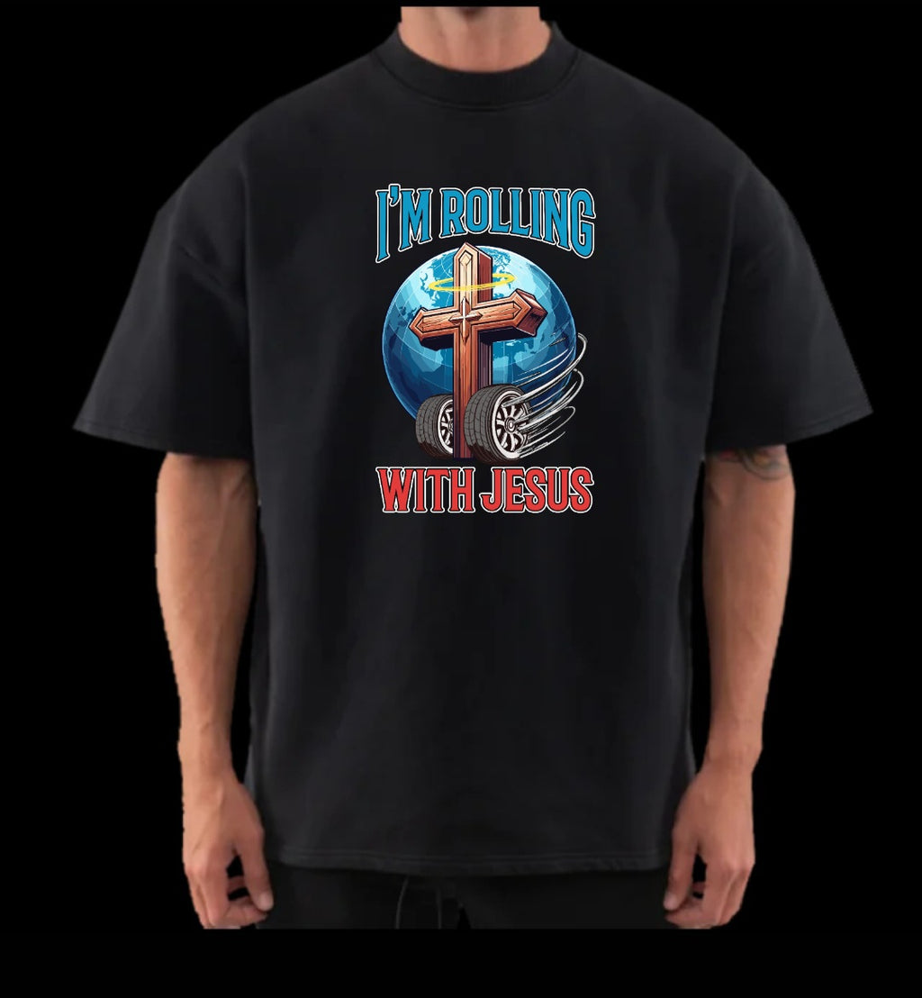 Rolling With Jesus Boxy Tee
