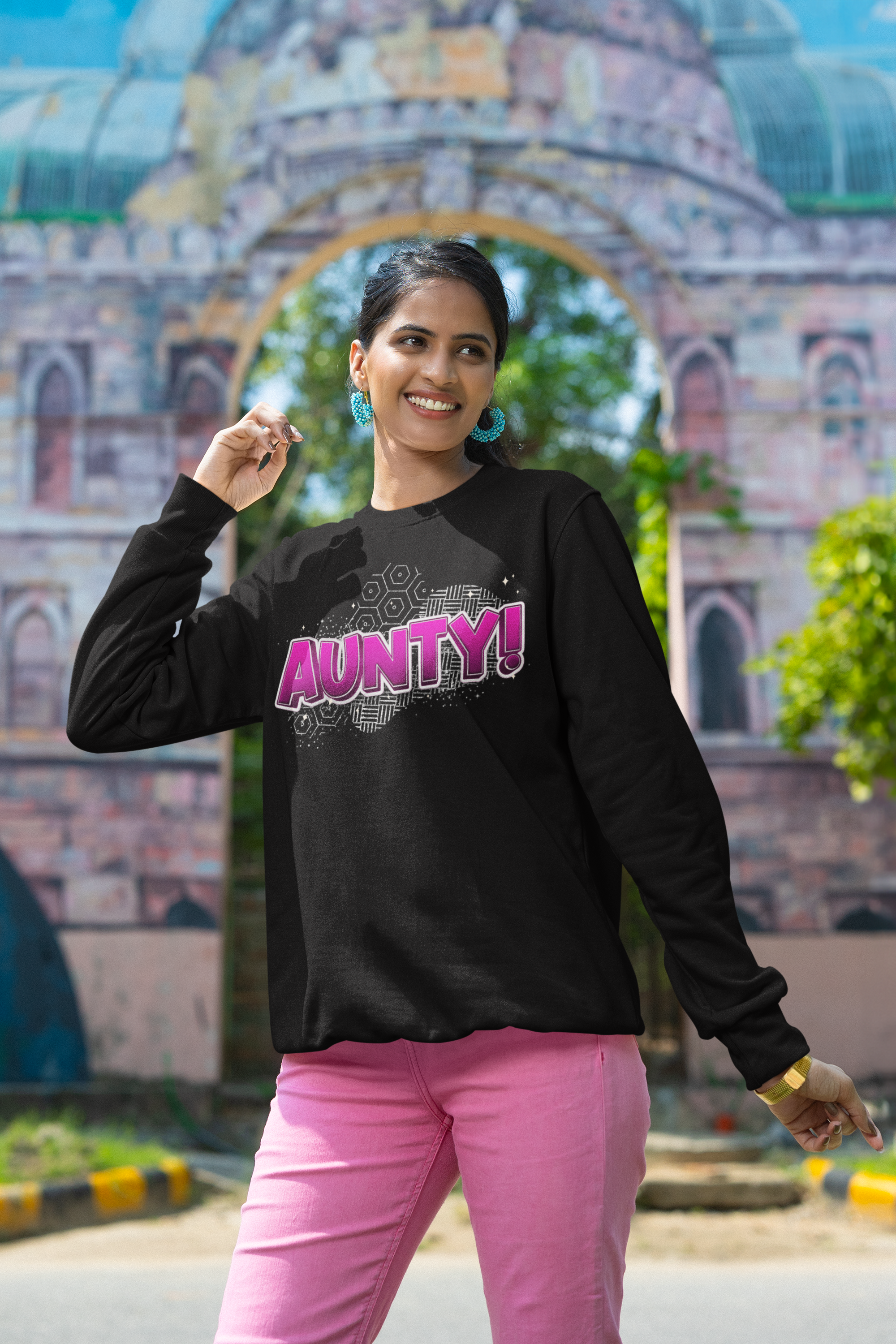 Aunty Sweatshirt-Pink