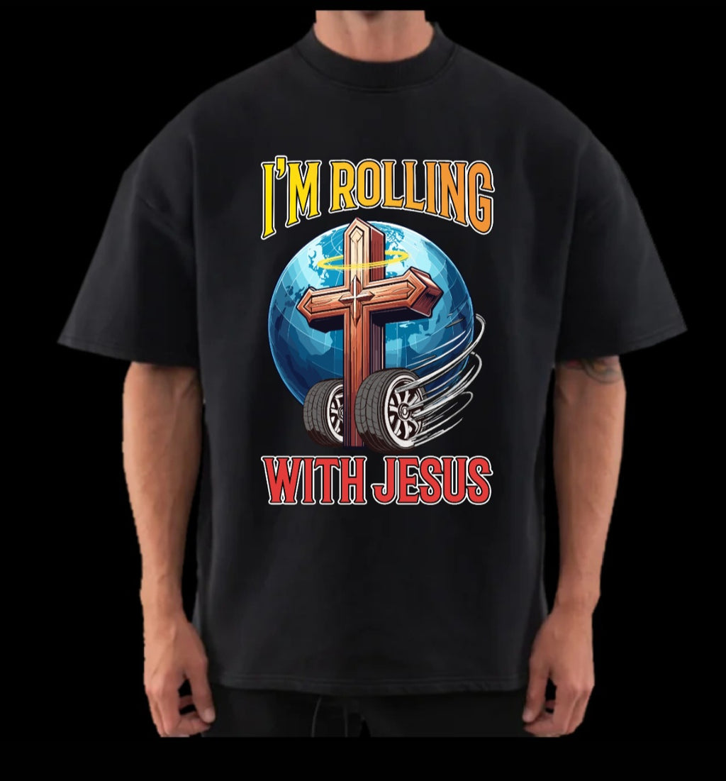 Rolling With Jesus Boxy Tee