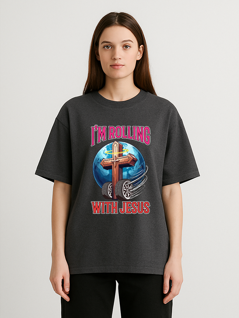 Rolling With Jesus Boxy Tee