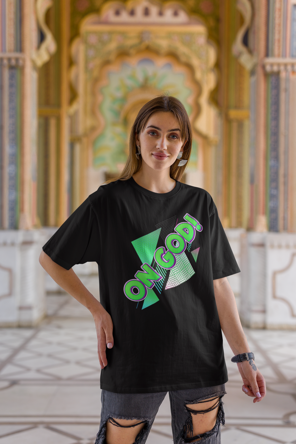 On God Oversized T-Shirt