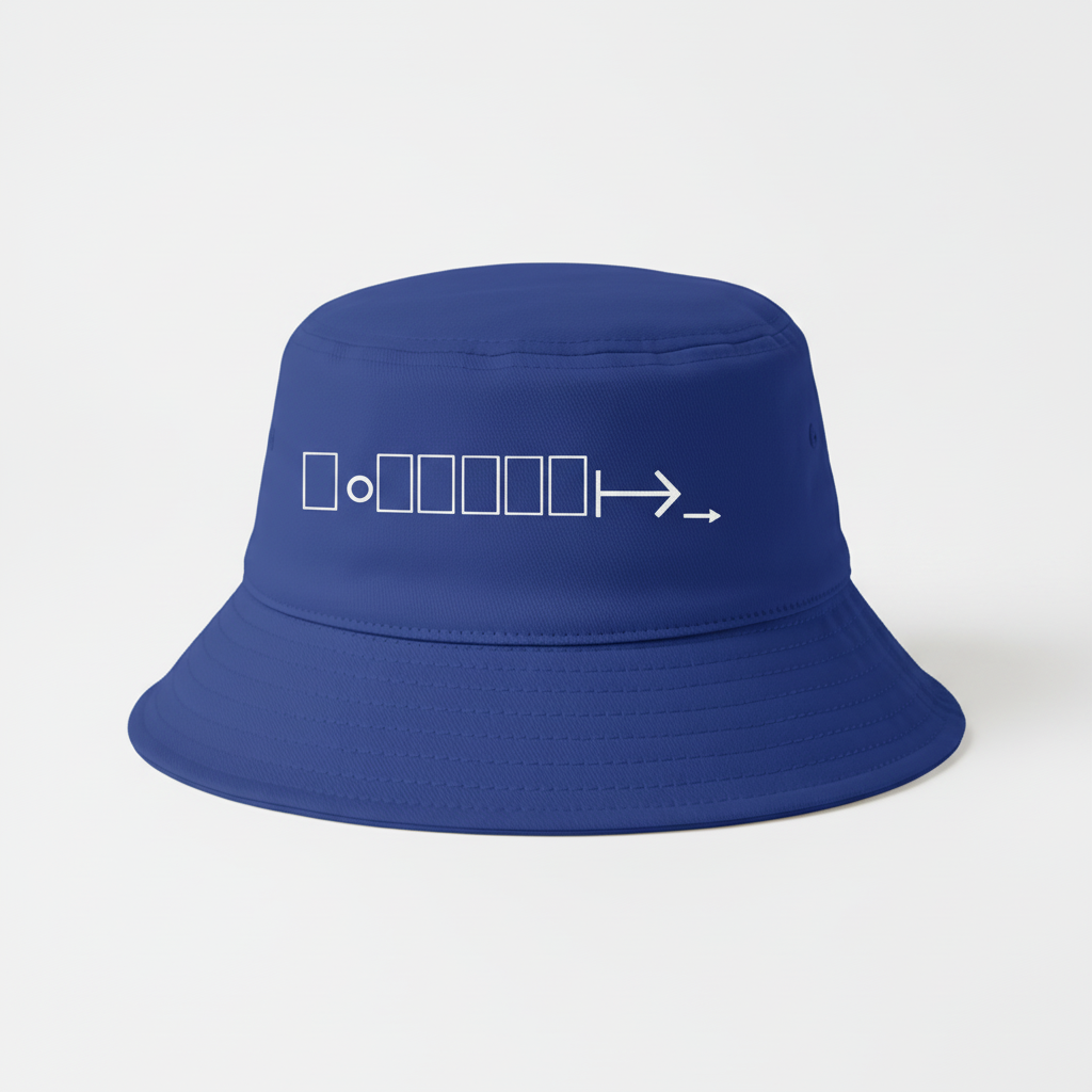 Royal blue bucket hat