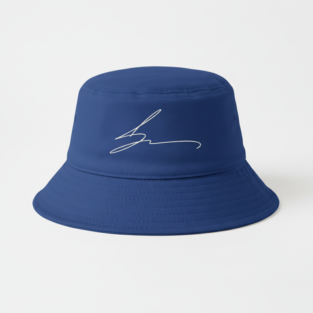 Royal blue bucket hat