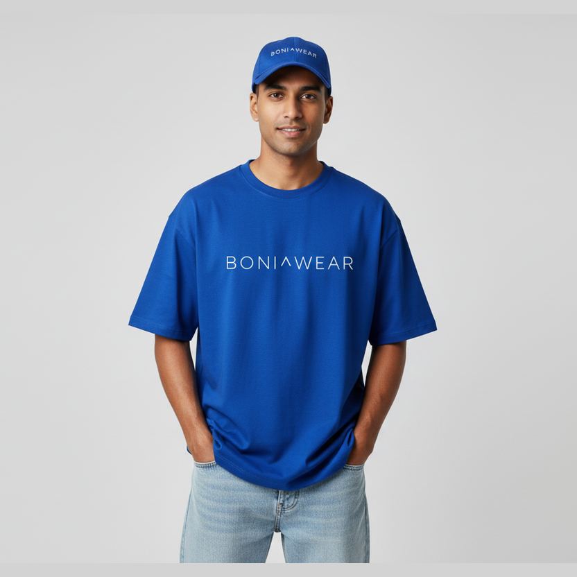 Royal blue bulky fit crew neck set